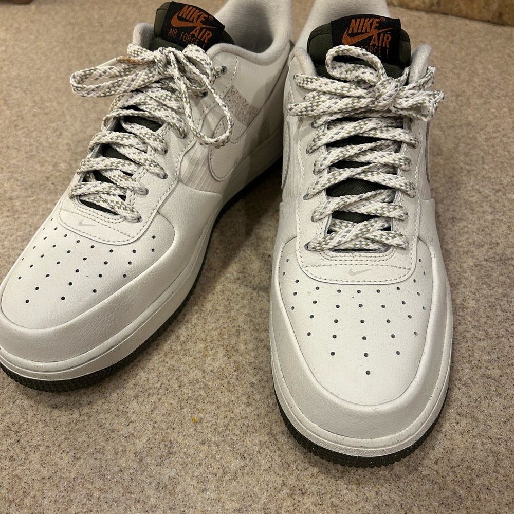 Nike Air Force 1 White and Grey Sneakers